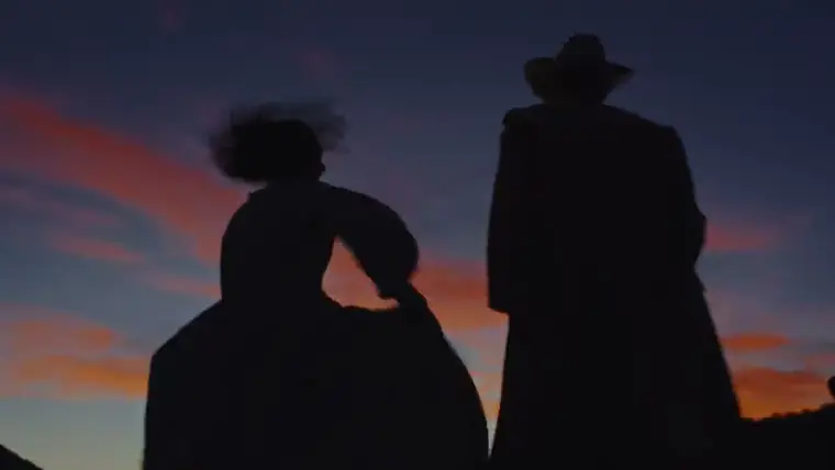 Frame from the sombr music video Homewrecker