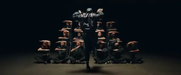 Frame from the Chris Brown music video Iffy