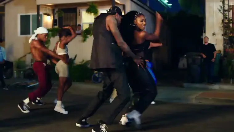 Frame from the Normani music video Motivation