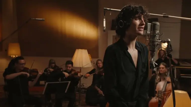 Frame from the sombr music video My Body Isn't Ready