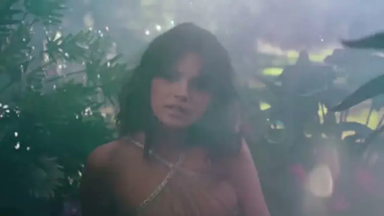 Frame from the Selena Gomez music video Rare